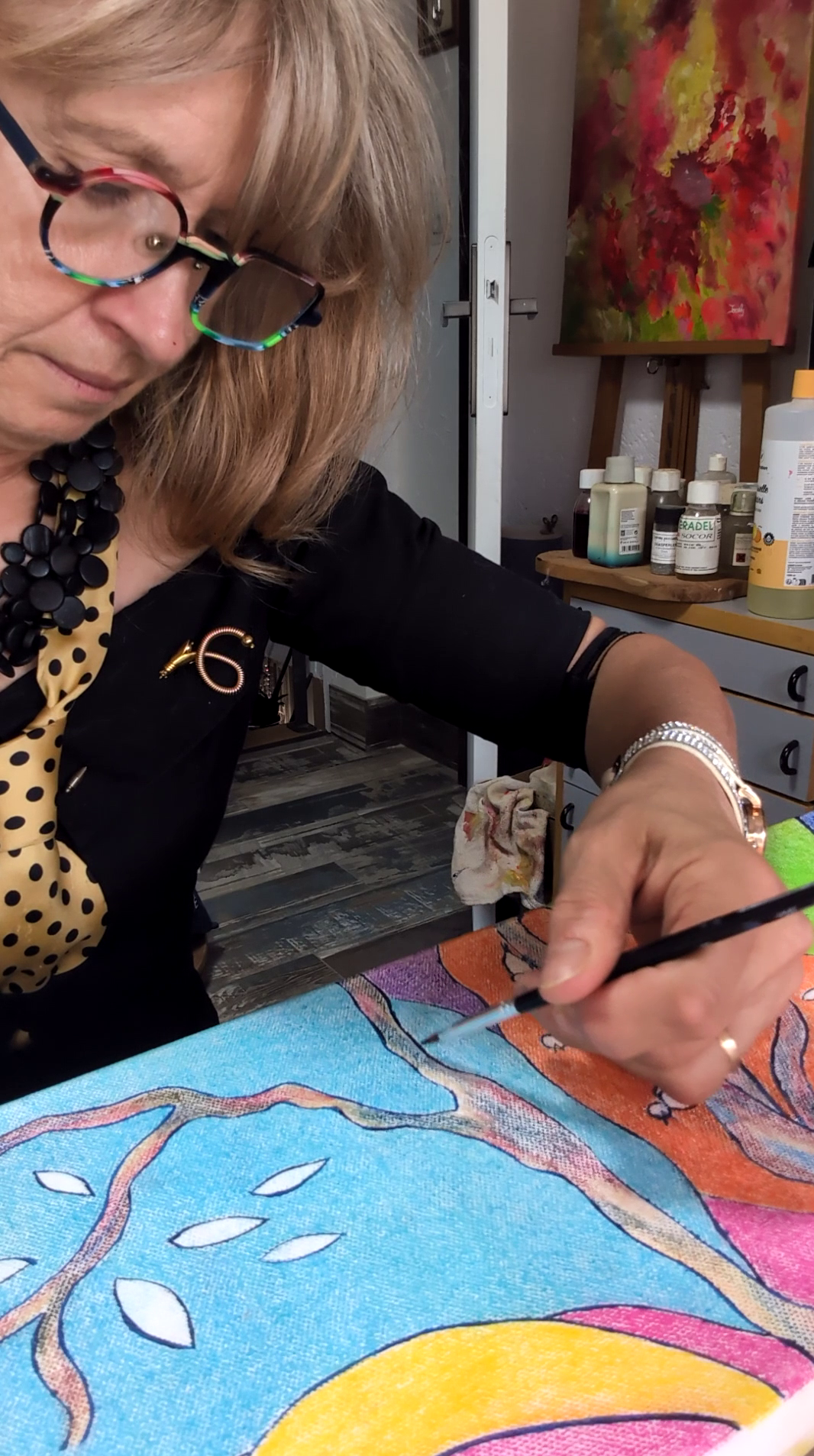 Portrait de Jocely dans son atelier